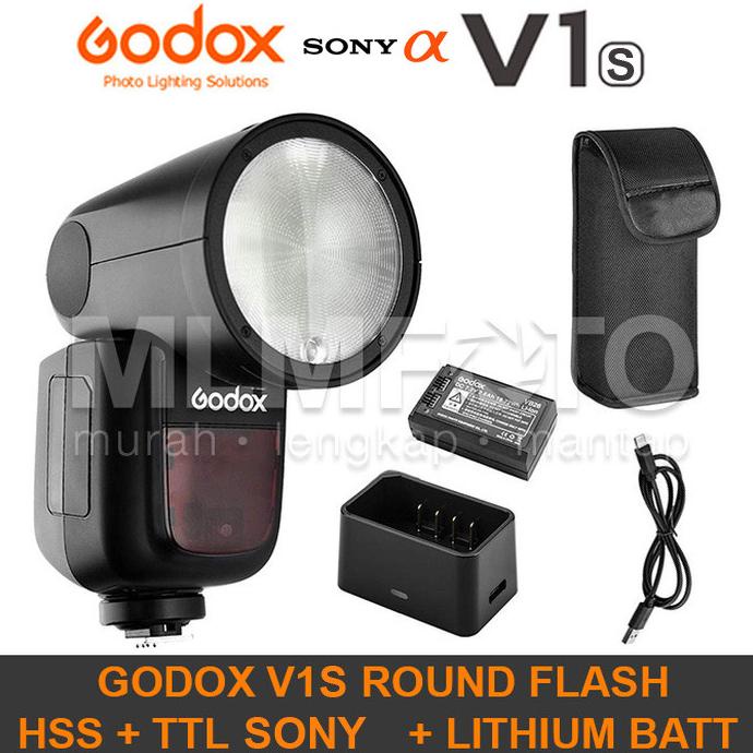 Godox V1S Sony Ttl Hss Li-Ion Round Head Flash V-1S V1-S V1 Kit Alpha