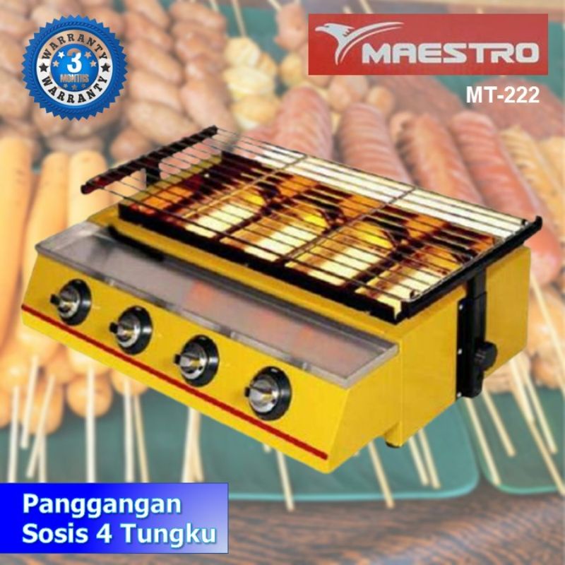 Panggangan Sosis Maestro MT-222 4 Tungku/Gas Roaster MAESTRO MT-222(4 TUNGKU)