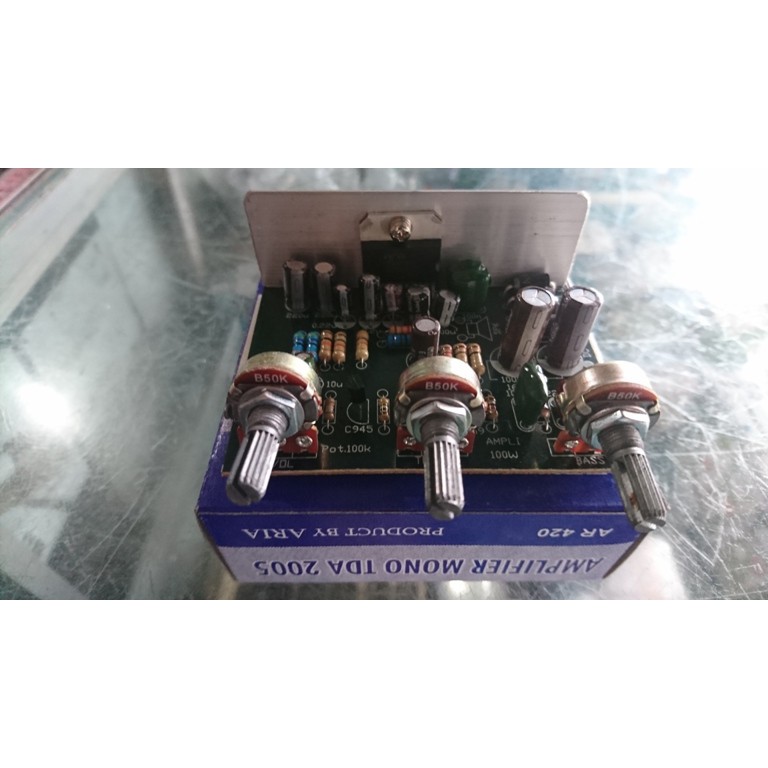 POWER KIT Amplifier BTL mono 100w tda2005 AC DC 12V aria ar420