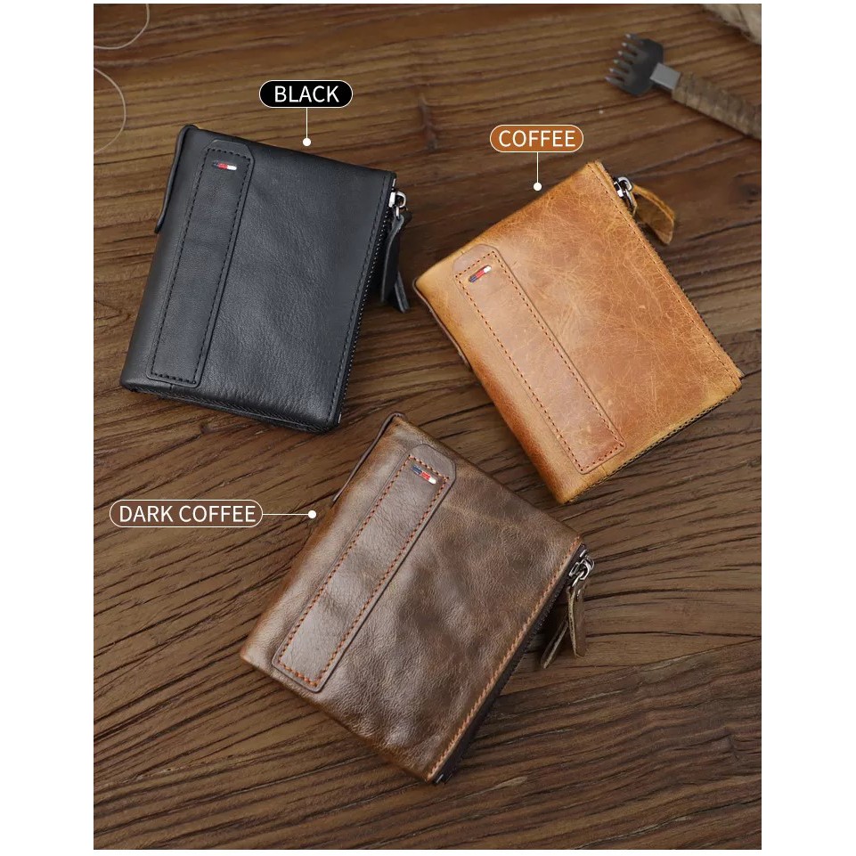 Dompet Pria Original kulit sapi asli dompet lipat cowok asli kulit