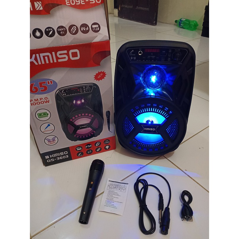 [SUPER BASS] SPEAKER BLUETOOTH UKURAN BESAR 6,5 INCH SUPER BASS / SPEAKER BLUETOOTH KIMISO 6,5INCH