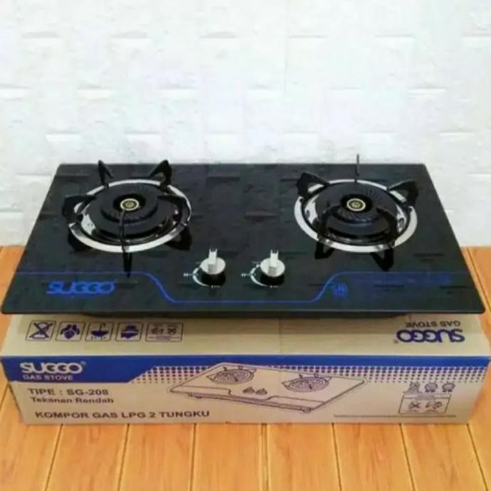 Suggo Kompor Gas Tanam 2 Tungku Kaca Sg-208 Sansalvador13