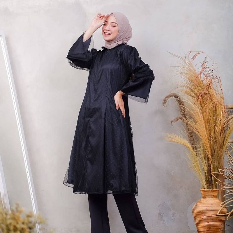 DESLA TUNIK / LONG TUNIK / LONG DRESS/ TILE DOT
