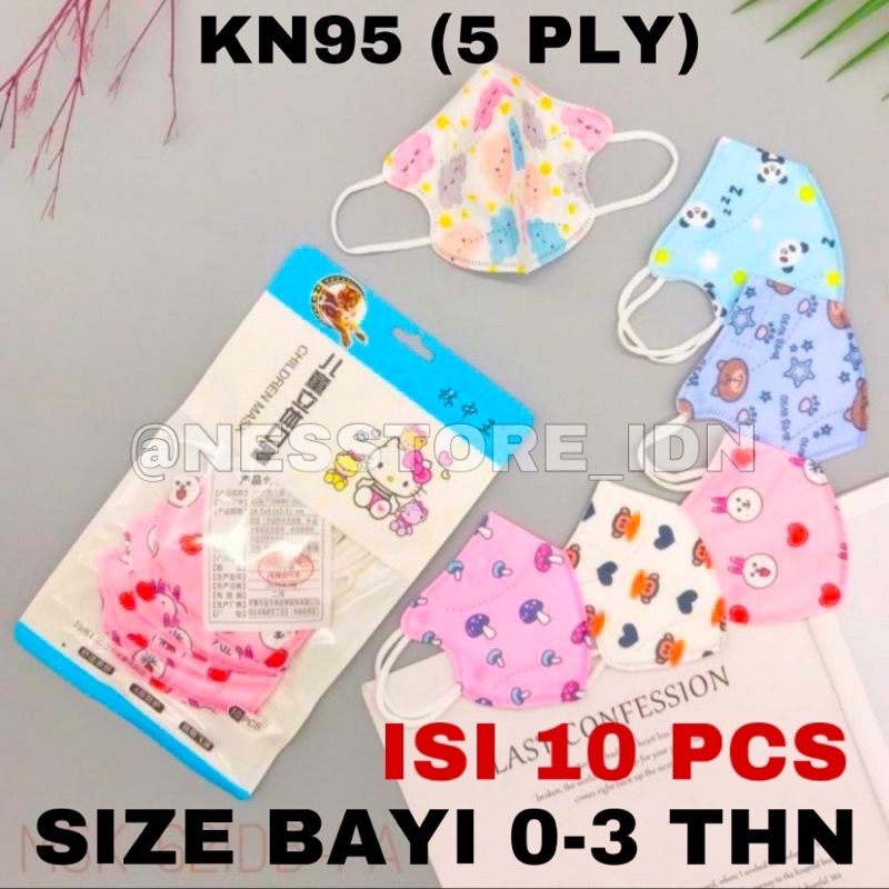 MASKER ANAK DAN BAYI KN95 5 PLY/ MASKER BAYI KN95