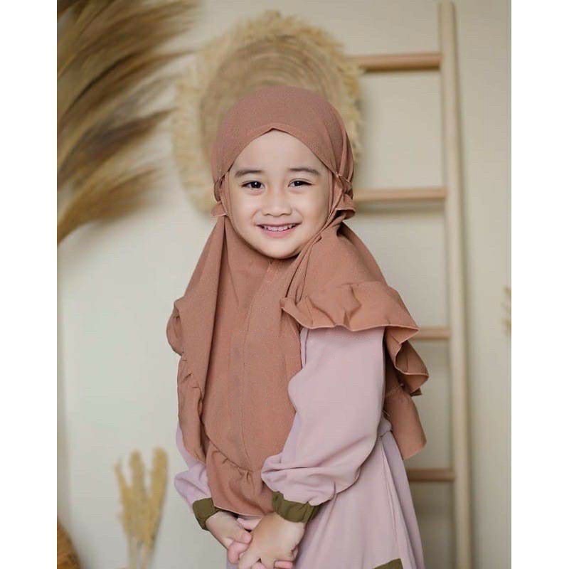 Khimar Anak Bergo Kriwil umur 1-5 Thn