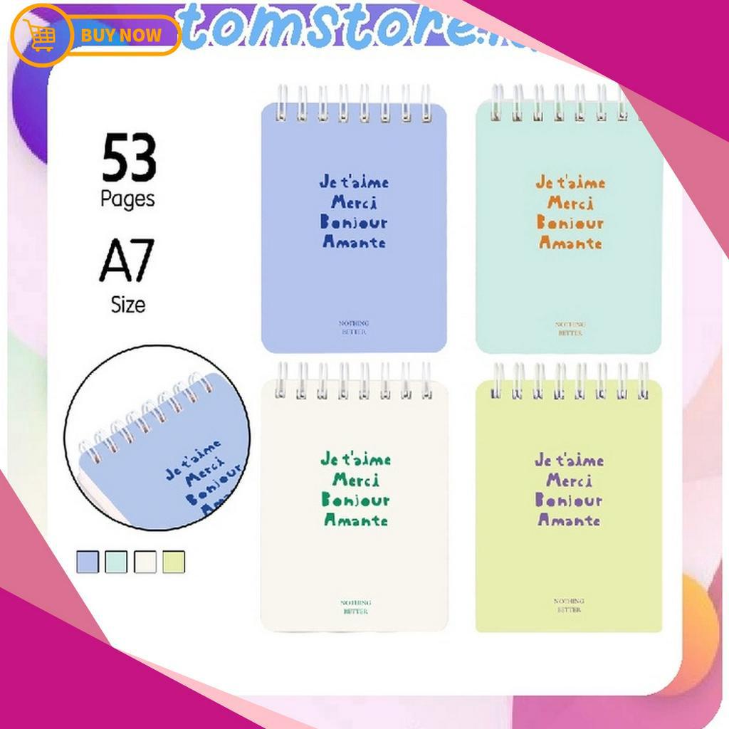 

MEN SALE TOMSTOREID Spiral Notebook 53 Lembar Buku Tulis Buku Catatan Spiral Mini Pocket Size A7 S25