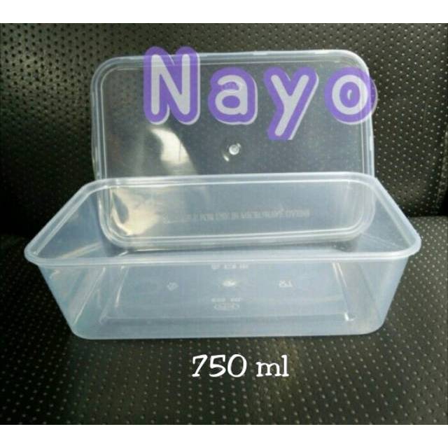 Kotak makan 750ml/Tempat makanan/Kotak plastik/Thinwall 