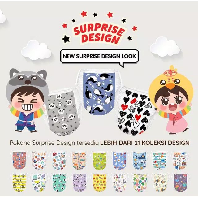 Pokana Pants Surprise Design L 28 Pcs