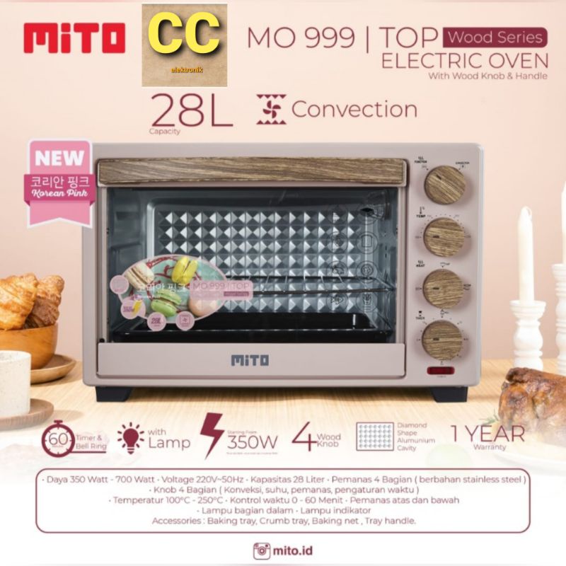 OVEN LISTRIK MITO TOP MO-999 NEW MO999 28L OVEN TOP Garansi Resmi