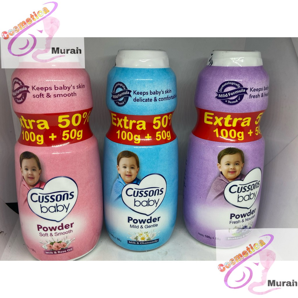 Extra 100 + 50 % - cussons baby powder 100 gr - bedak tabur cussons baby