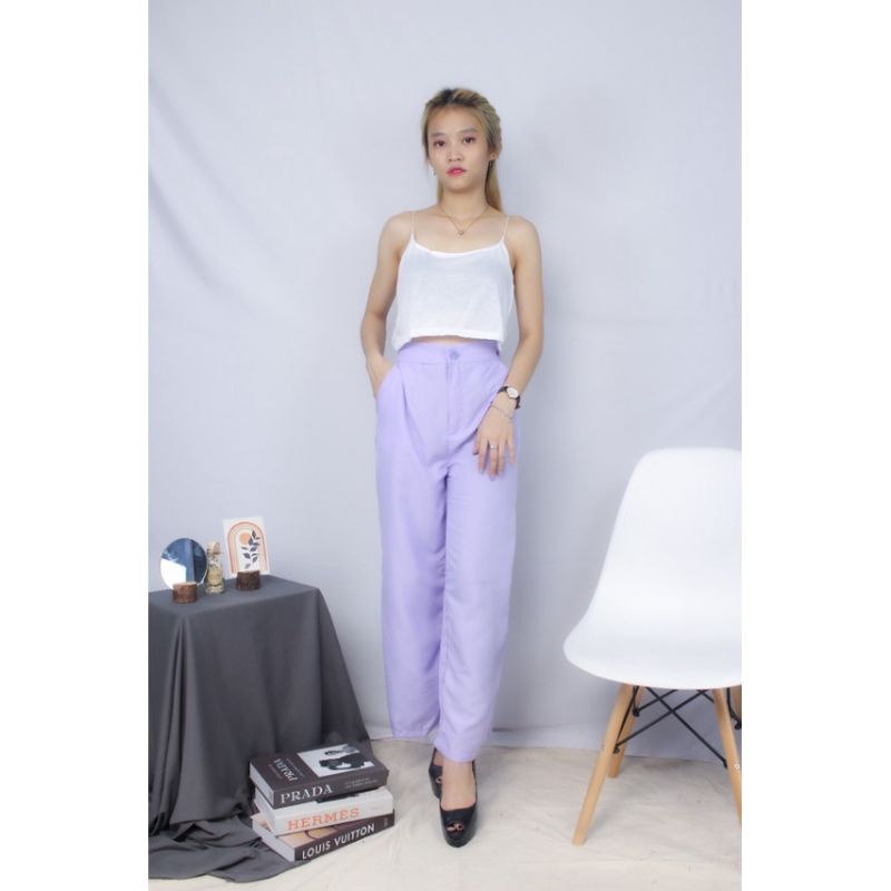 CELANA YUKA SLIM CELANA KULOT PANJANG POLOS WANITA KULOT HIGHWAIST KATUN TWISCONE PREMIUM KULOT BAHAN ANTI NGANTUNG MODEL KEKINIAN FASHION BAWAHAN MUSLIM WANITA TERBARU OOTD HITS SELEBGRAM KOREA KOREAN STYLE MURAH TERLARIS VARIASI KANCING RESLETING DEPAN-2