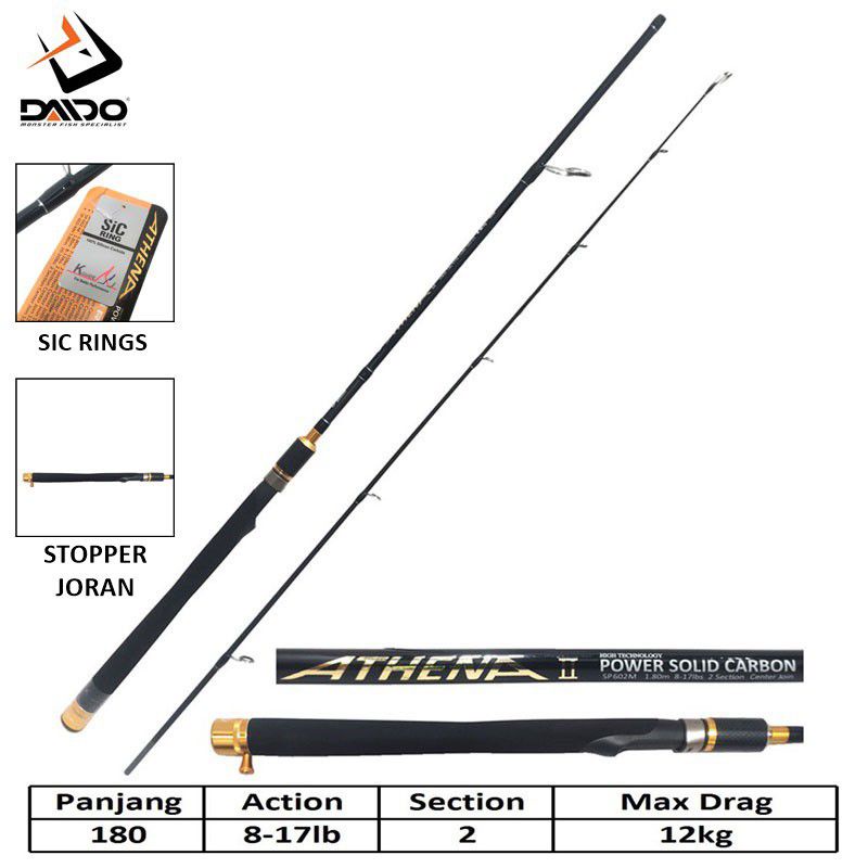 JORAN PANCING DAIDO ATHENA II 180CM 8-17LB 10-20LB POWER CARBON SOLID