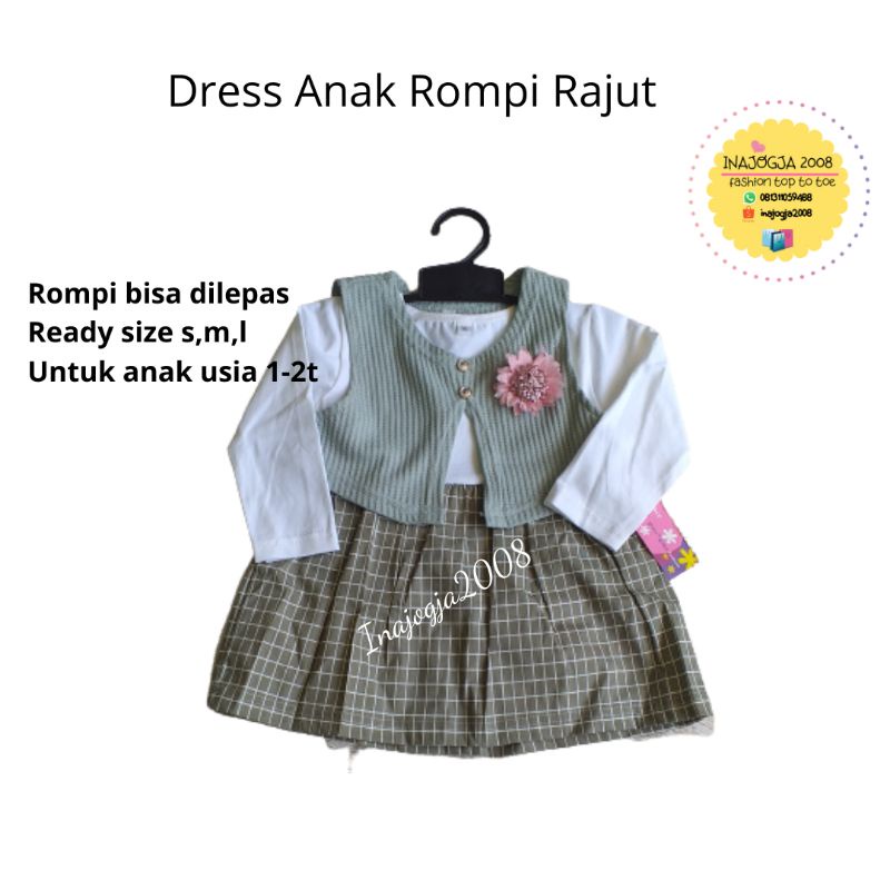 Dress Anak Rompi Rajut