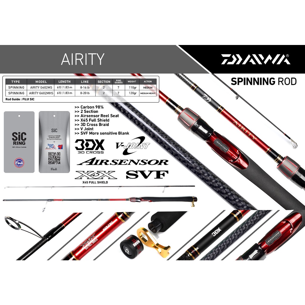 JORAN GALATAMA PANCING DAIWA AIRITY 602MS 180CM 16LBS