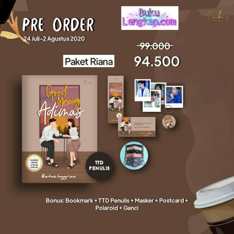 novel Good Morning Adimas + hadiah po - Retno Imggriani original