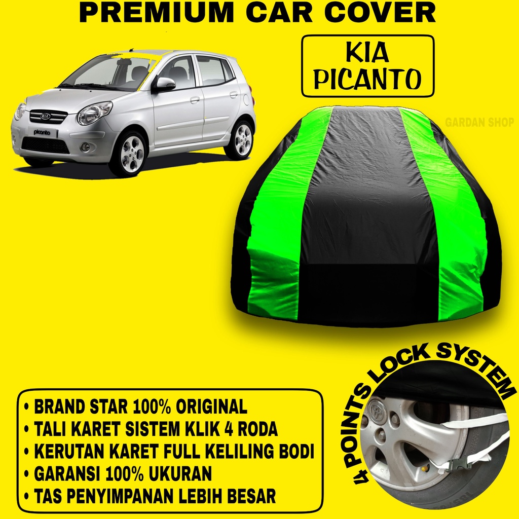 Body Cover KIA PICANTO Sarung Strip HIJAU Penutup Pelindung Bodi Mobil Kia Picanto PREMIUM