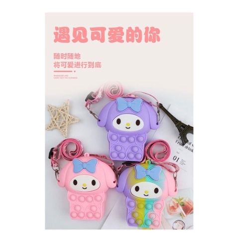 TAS POP IT ANAK MELODY / TAS POP IT ANAK SELEMPANG UNICORN / TAS POP IT ANAK TERMURAH - PO-38