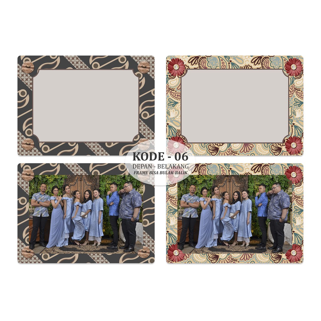 Frame photobooth / fotobooth 4R single karton tebal 310gr | kode - 06