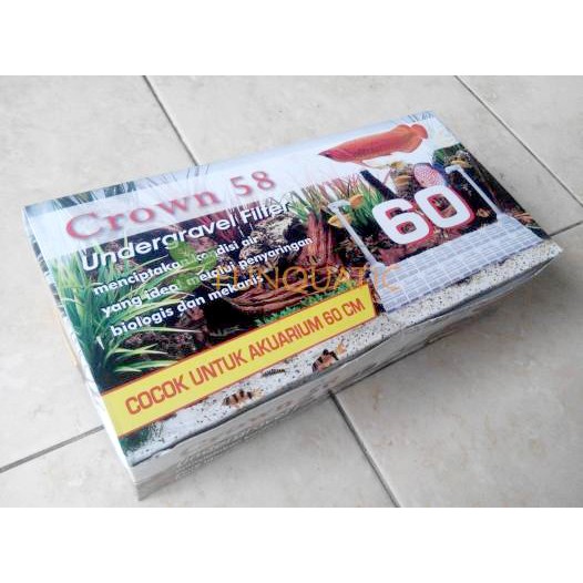 Undergravel Filter Aquarium Aquascape CROWN 60 Filter Bawah Aquarium