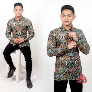 Kemeja Batik Songket Mutiara Rintik Panjang Murah Black