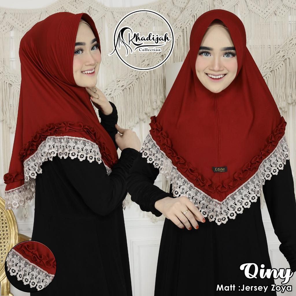 HIJAB INSTAN QINY ORI KHADIJAH | HIJAB QINY JERSEY ZOYA ORI KHADJAH HIJAB RENDA QINY BETS ELLER