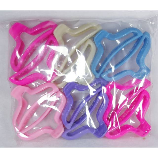 Jepit rambut kep rambut T lobang 12 PCS