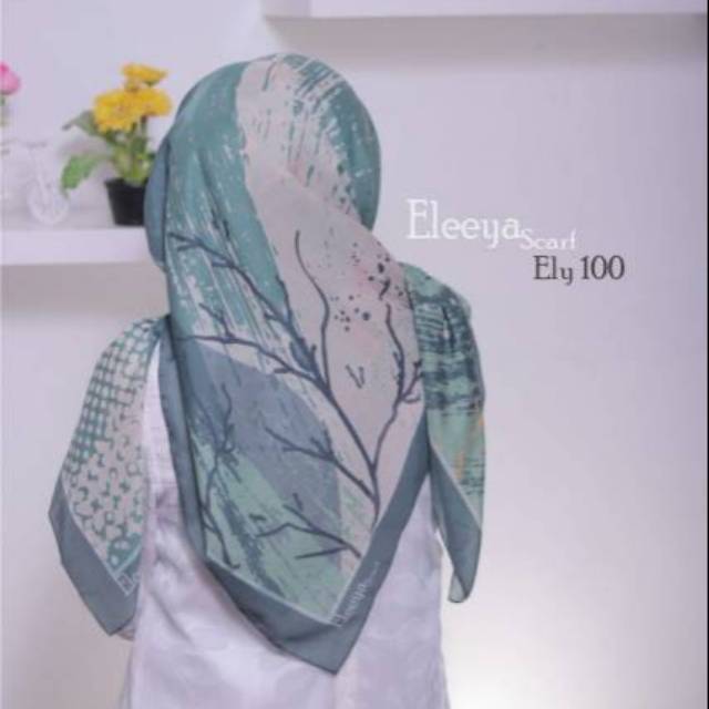 HIJAB SEGIEMPAT MOTIF ELY 100 || Eleeya Scarf