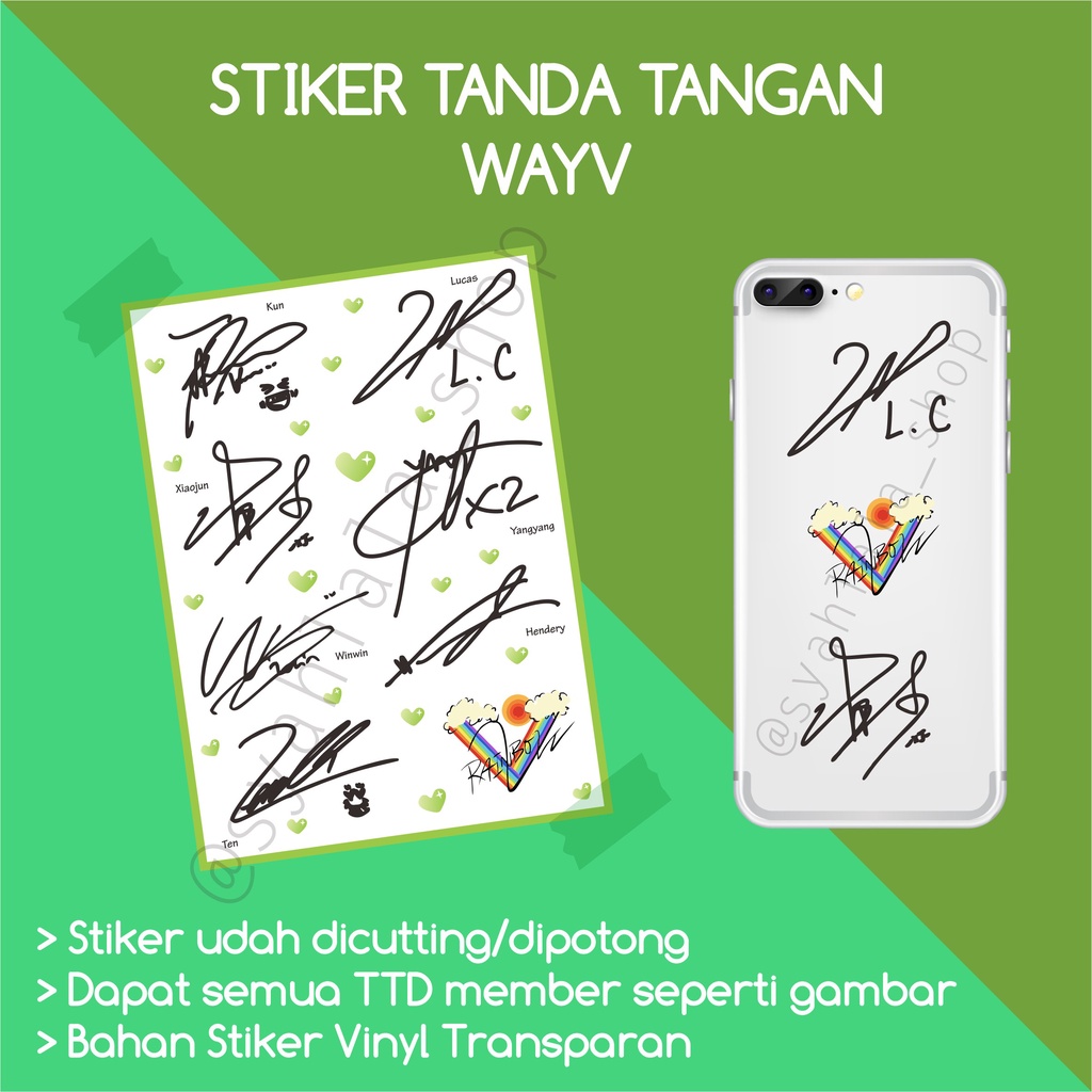 STIKER TANDA TANGAN WAYV TTD KPOP WAYV