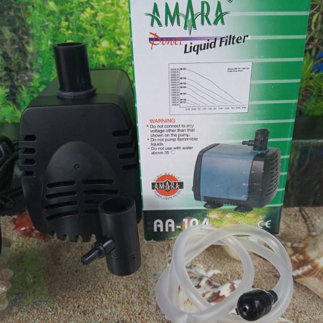 Mesin Pompa Amara AA-104 Pompa Filter Aquarium Aquascape Hidroponik Submersible Pump Power Head