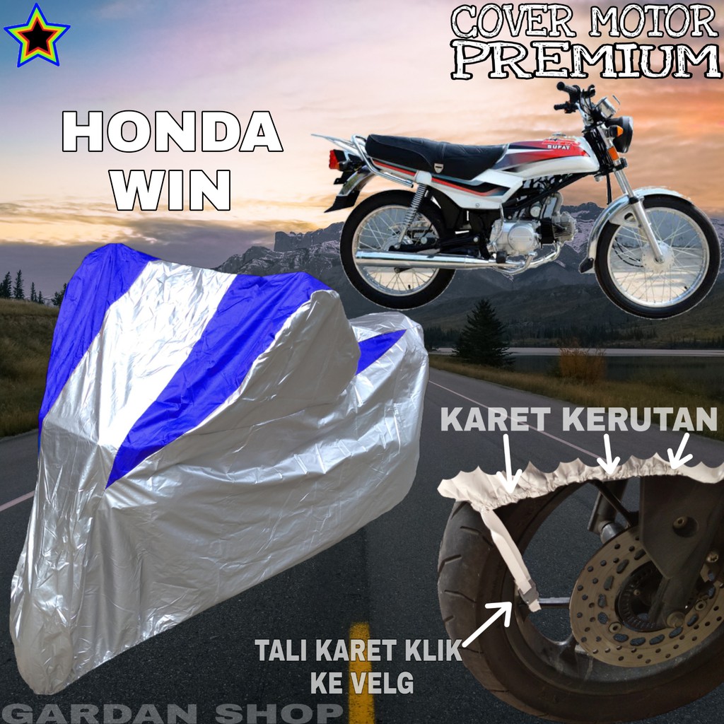 Sarung Motor HONDA WIN Silver BIRU Body Cover Penutup Motor Honda Win PREMIUM