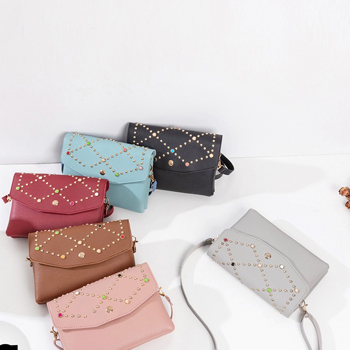 Tas Selempang Wanita Tas Mini Pernak Pernik Fashion Style Tas Import Sling Bag Kulit PU Azgalery T85