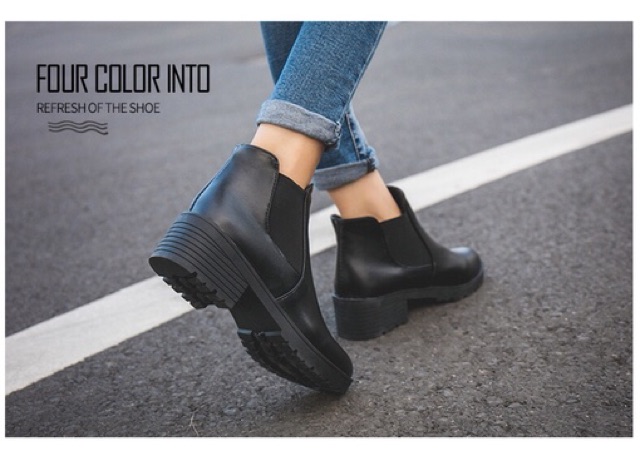 IMPORT Flash Sale cuci gudang Boots Leather Ankle Sepatu Boots Kulit Boots Leather Ankle