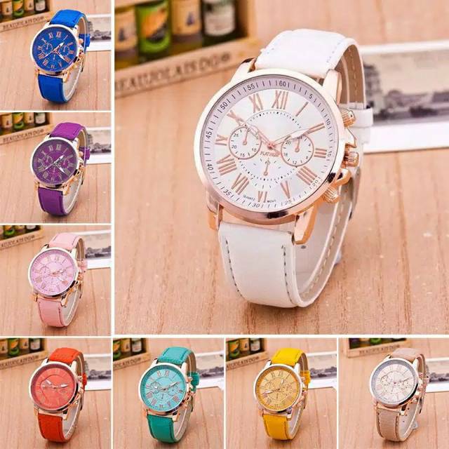 BS206 Jam Tangan Geneva / Analog Quartz / Jam Tangan Cewek (DI JAMIN HIDUP)