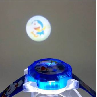 Jam tangan anak doraemon proyektor LED Suara