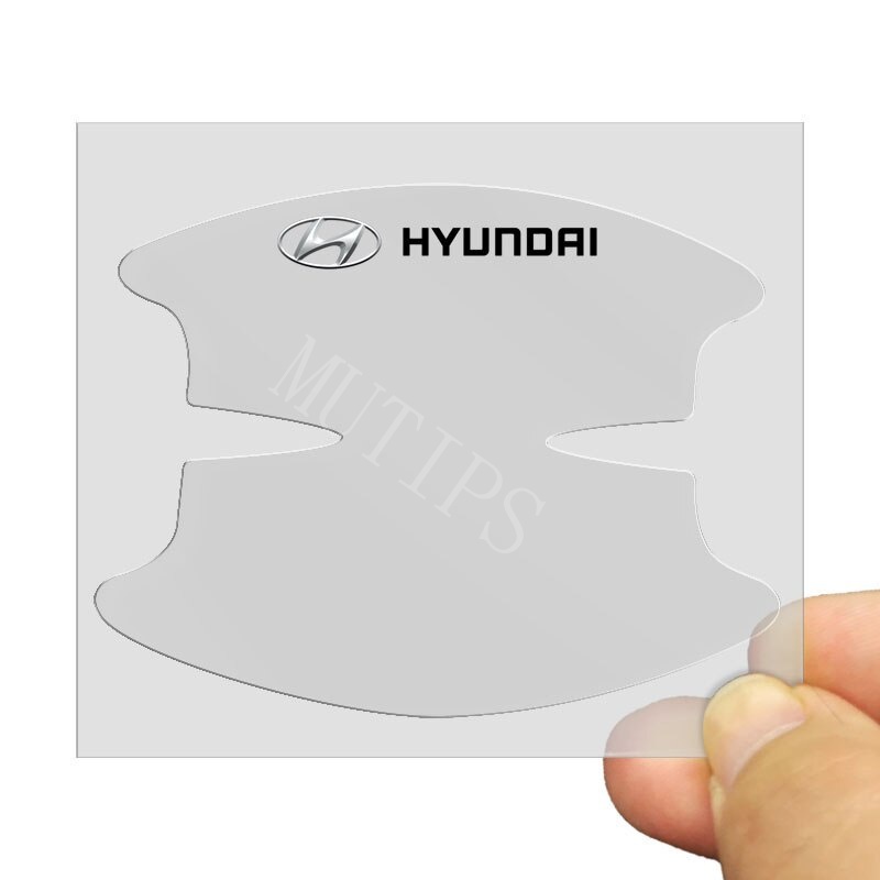 8pcs Stiker Pelindung Gagang Pintu Mobil Transparan Anti Gores Untuk Hyundai Getz Accent Atoz i20 Trajet H1 i10