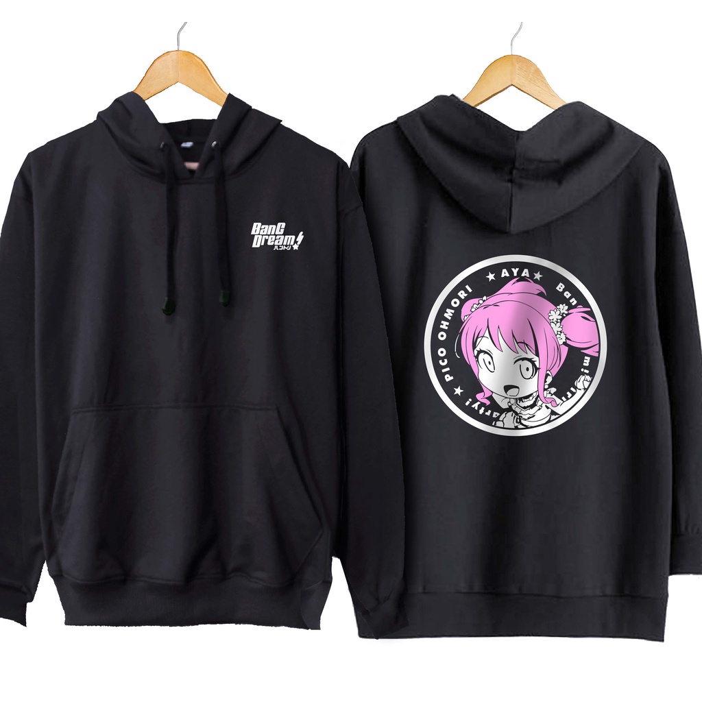 Jaket hoodie jumper japan game AYA MARUYAMA CHIBI pastel palettes - BANG DREAM material cotton fleec