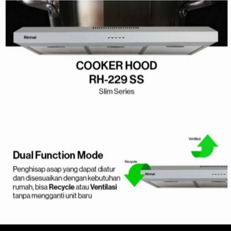 Cooker Hood Rinnai 90 cm RH-229SSP