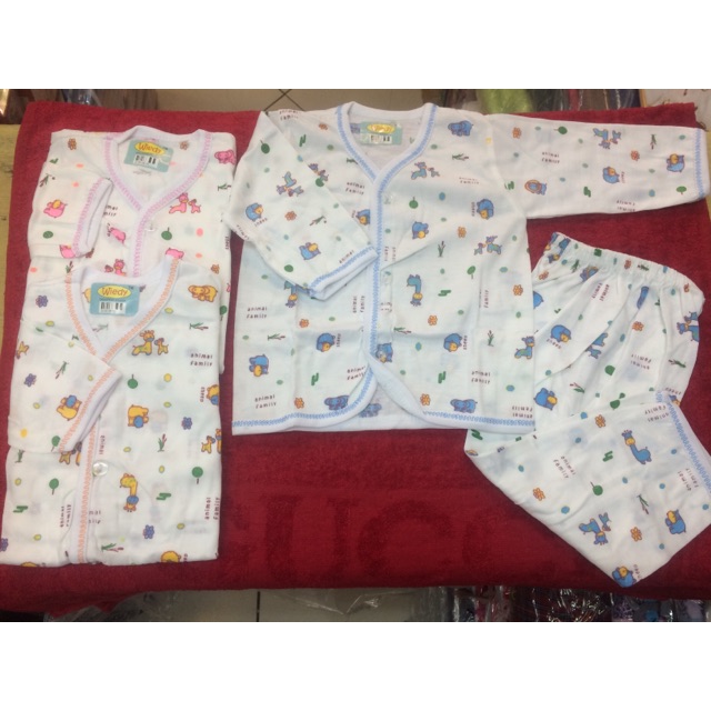Stelan kancing baby / piyama Wiedy oblong pendek panjang