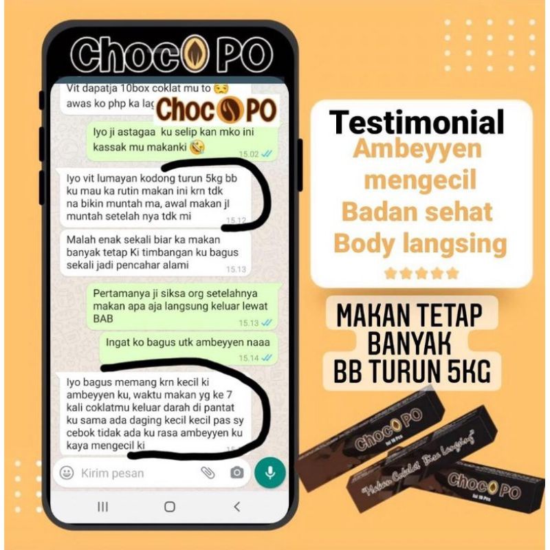CHOCOPO COKLAT PELANGSING VIRAL / PELANGSING BADAN / MENURUNKAN BERAT BADAN /Coklat diet