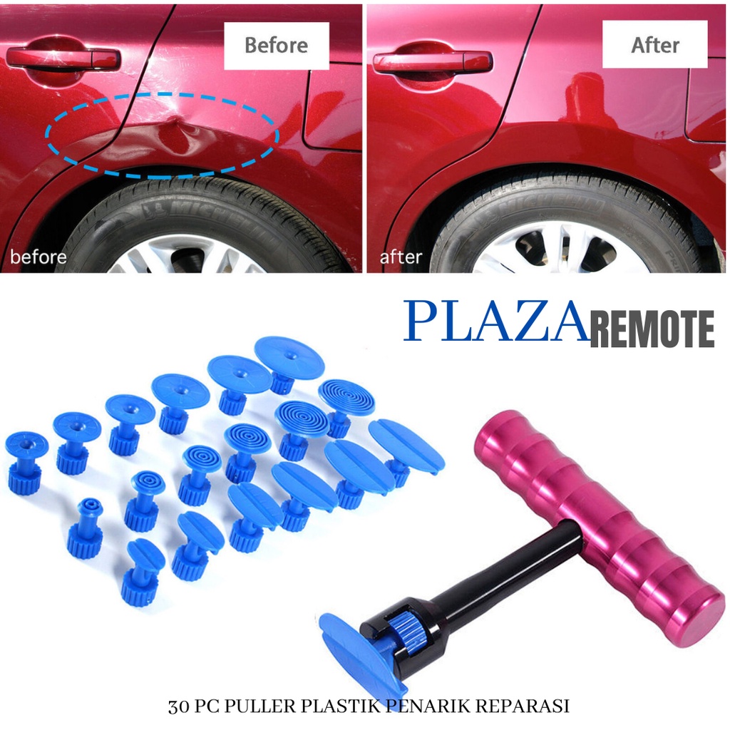 TAB PULLER PLASTIK PENARIK LEM BODY MOBIL SET 30 PC KETOK MAGIC