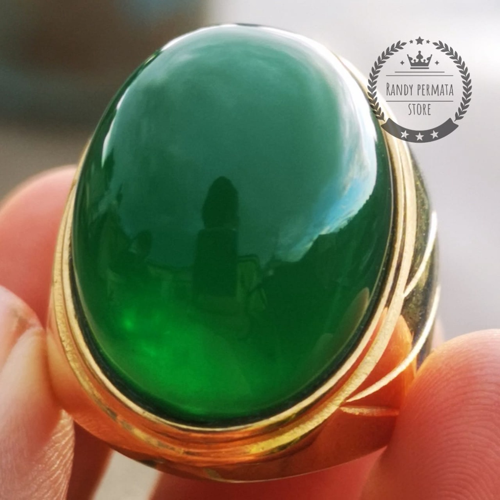 COD BATU AKIK BACAN DOKO CINCAU ( BACIN) KRISTAL BODI GLASS RING TITANIUM SUPER QUALITY
