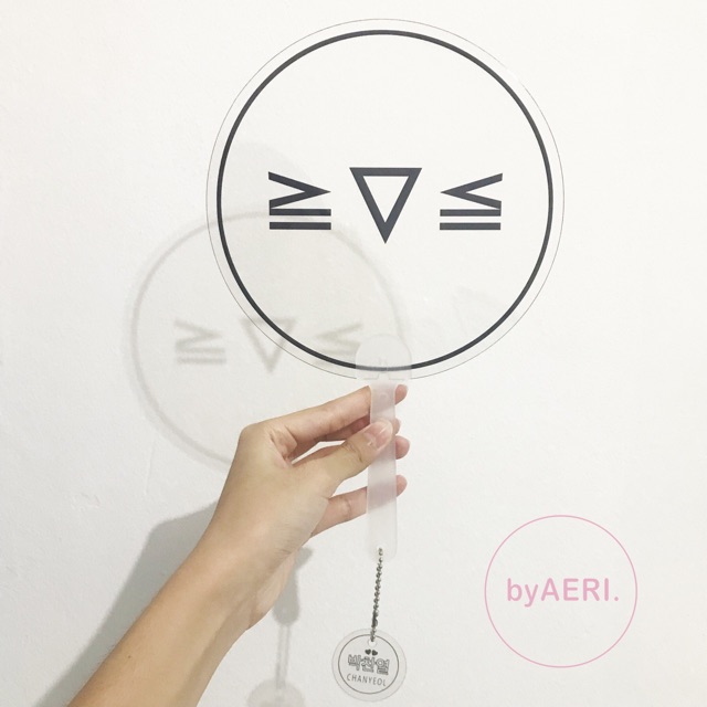 EXO Kipas Transparan Emoji / Emoticon (Kipas Transparan/ Transparent Fan EXO KPOP)