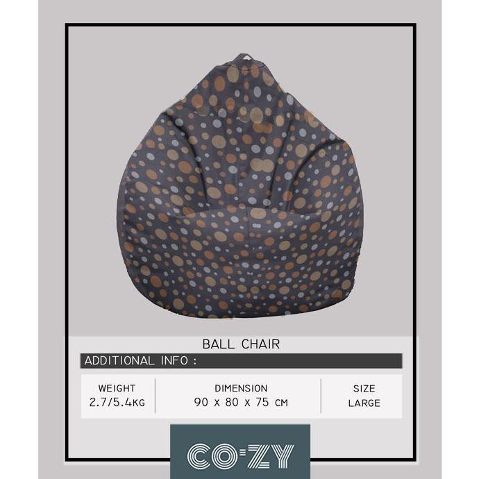 

BEAN BAG - BALL - LARGE - CANVAS / MOTIF/ SUEDE ( JUST COVER ) BEANBAG - CANVAS MOTIV