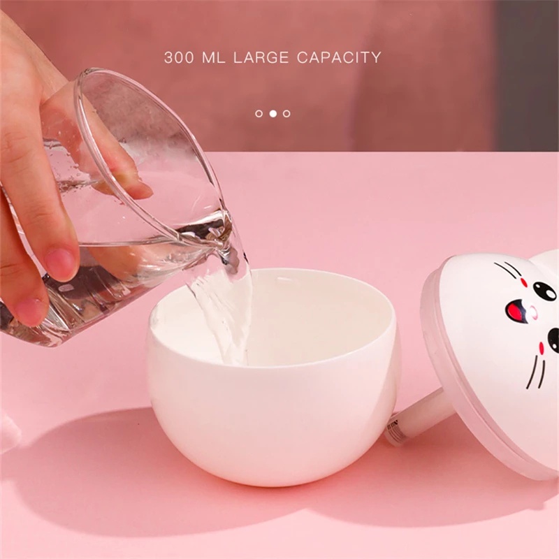 1Pcs Lovely Cartoon Cat USB 300ml Ultrasonic Air Humidifier  Essential Oil Air Diffuser