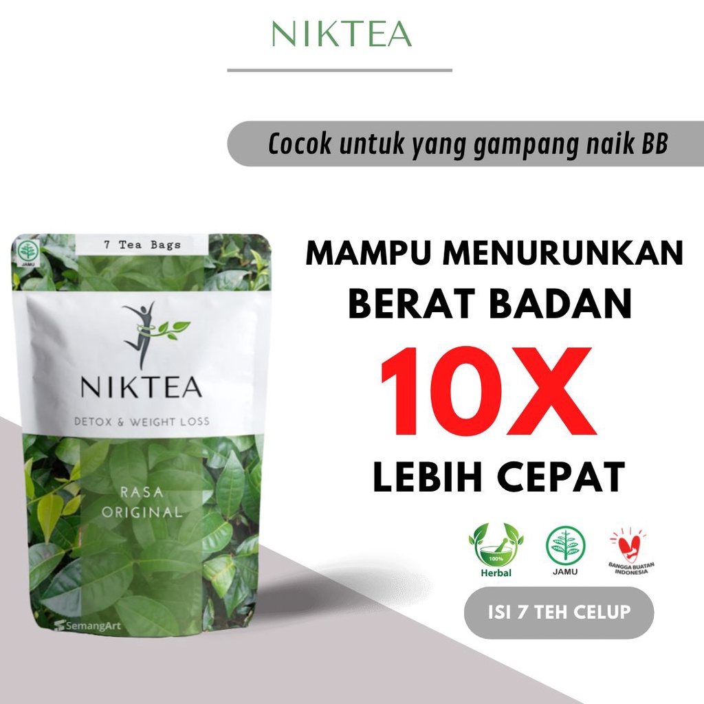 NIKTEA Teh Diet Ampuh Slimming Tea Detox Tea Minuman Diet Penurun Berat Badan