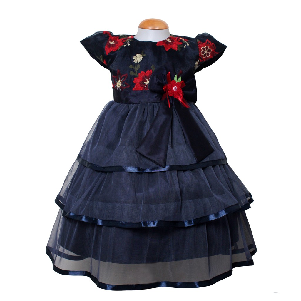 Dress Kids Belis/Diskon Baju Pesta Anak Ada Pita Tempel/Gaun Anak Anak Umur 5 - 12 Tahun Best Seller