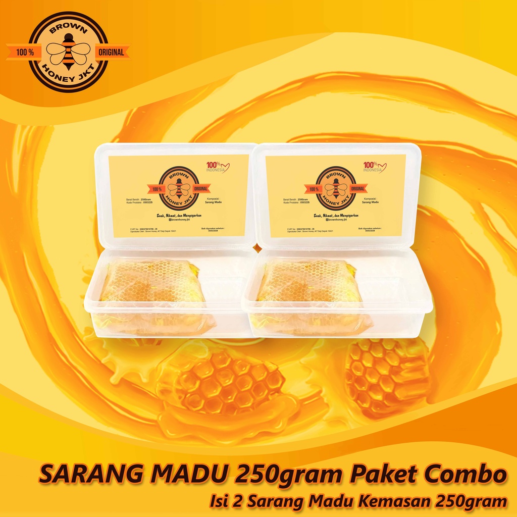 

Brown Honey Paket Combo Sarang Madu 250g Asli 100% ORIGINAL