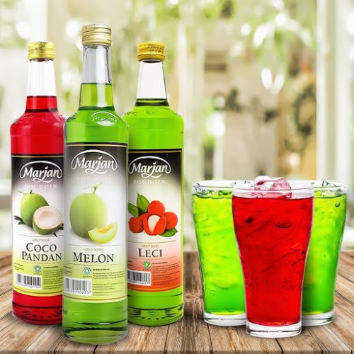 Sirup Marjan Cocopandan syrup Melon 460 ml Marjan Boudoin Termurah Sirop Enak Grosir