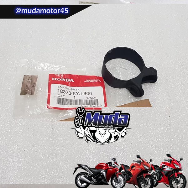 BAND MUFFLER CBR250R CBR150R K45A 18373-KYJ-900 KLEM SAMBUNG AN SLIP-ON SILINCER HEADER LEHER KNALPO
