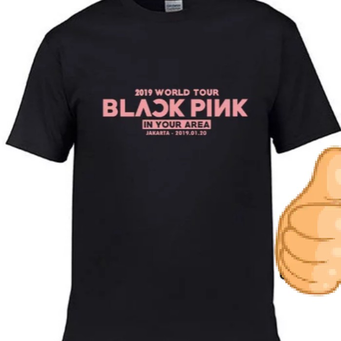 KAOS BAJU combed 30s BLACKPINK WORLD TOUR IN YOUR AREA KONSER JAKARTA